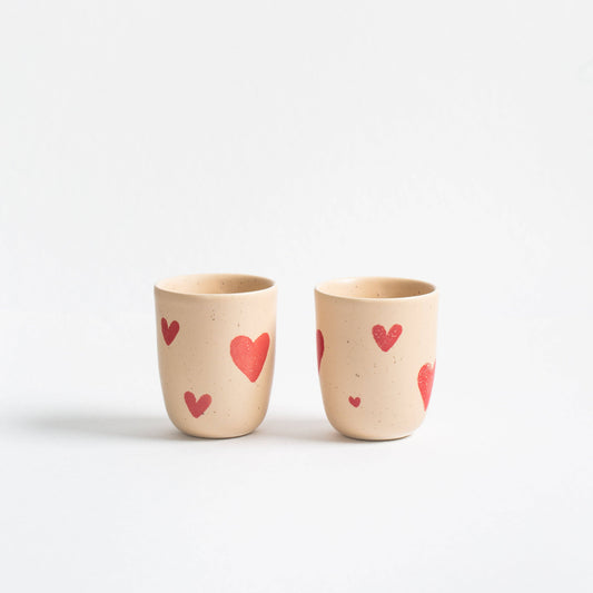 Tasse "Cozy Hearts" 220ml, 2er Set