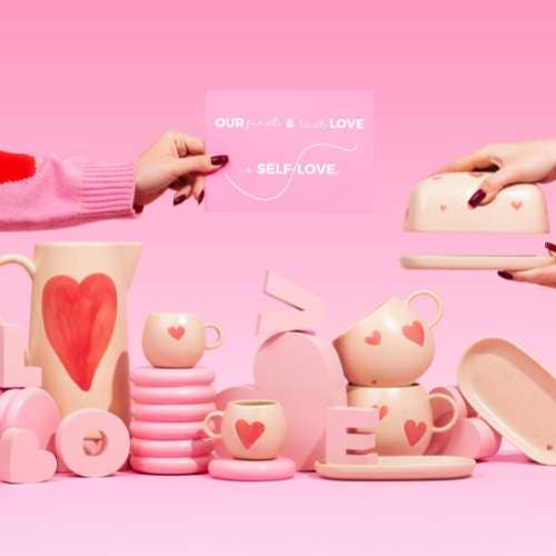 Tasse "Cozy Hearts" 220ml, 2er Set