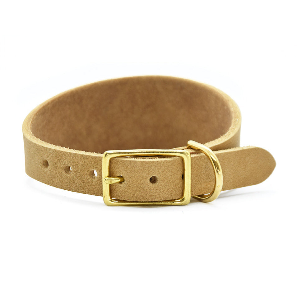 CLASSIC WIDE Fettleder Windhundhalsband | Maßgefertigt & robust