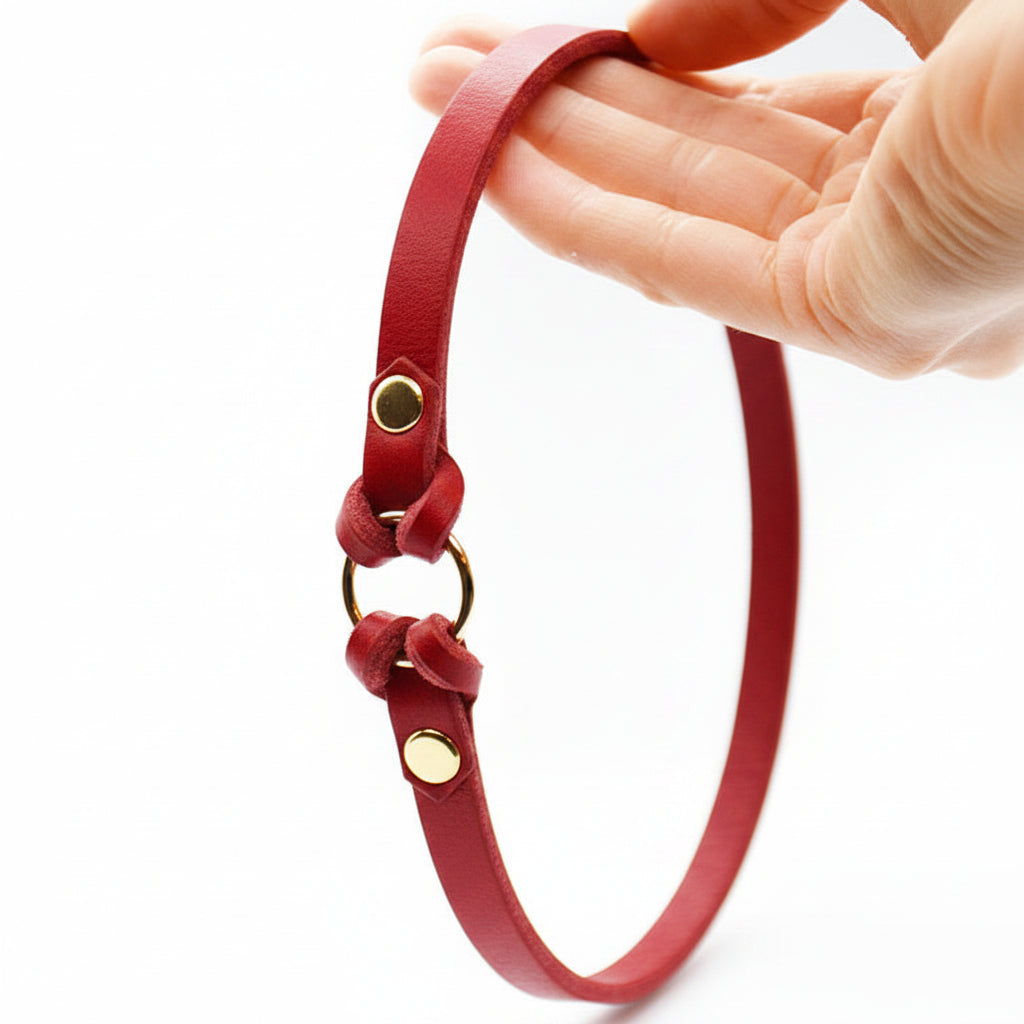 CLASSIC TAG Markenhalsband aus Fettleder | Halsung für Hundemarke