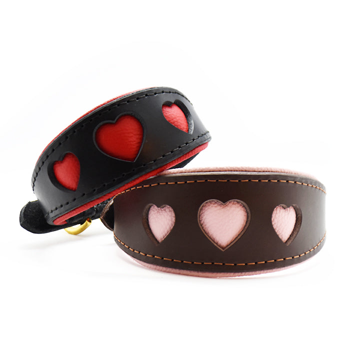 I WOOF YOU Windhundhalsband | Geschirrleder Halsband